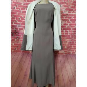 Gazelle Ciampi Collection MAGALI Vintage Suit Dress & jacket Sz 12 Embroidery #H